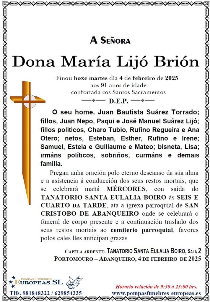 Dona María Lijó Brión