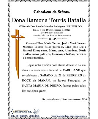 Dona Ramona Tourís Batalla (21/02/2026)