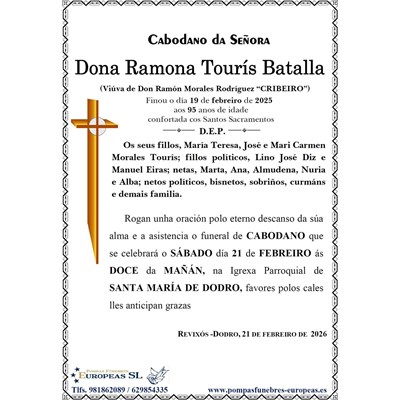 Dona Ramona Tourís Batalla (21/02/2026)