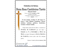 Dona Rosa Castiñeiras Tarrío (05/09/2026)