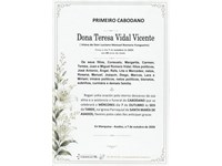 Dona Teresa Vidal Vicente (07/10/2026)