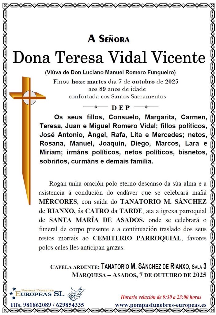 Dona Teresa Vidal Vicente