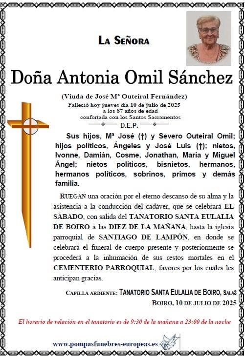 Foto secundaria Doña Antonia Omil Sánchez