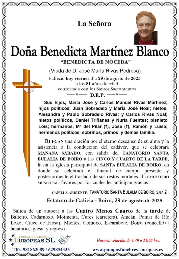 Doña Benedicta Martínez Blanco