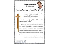 Doña Carmen Camiña Vidal (22/08/2026)