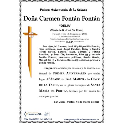 Doña Carmen Fontán Fontán (14/0372026)