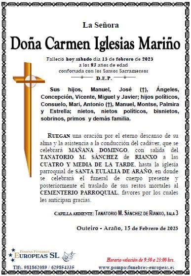 Doña Carmen Iglesias Mariño