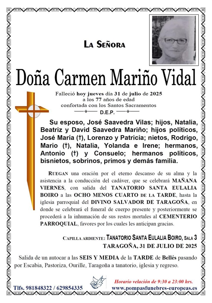 Foto principal Doña Carmen Mariño Vidal