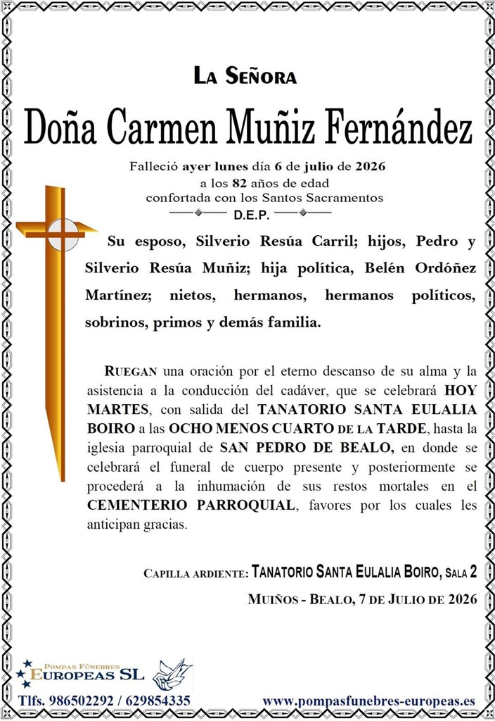 Foto secundaria Doña Carmen Muñiz Fernández