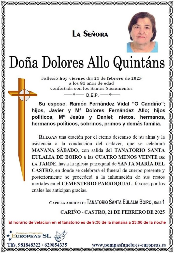 Doña Dolores Allo Quintáns
