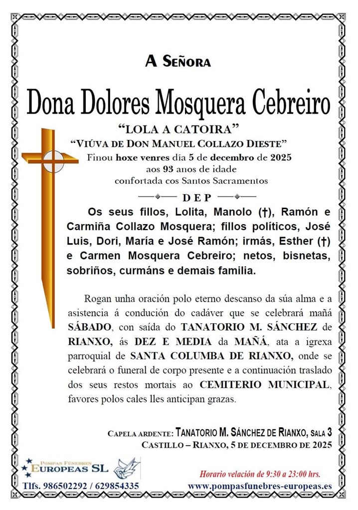 Doña Dolores Mosquera Cebreiro
