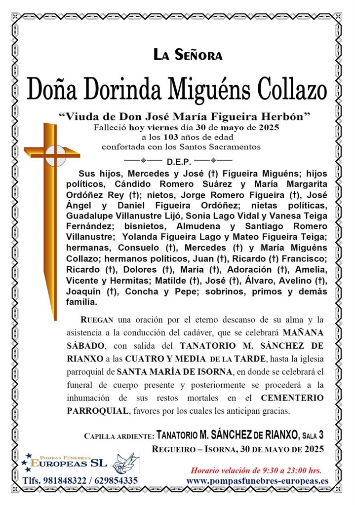 Doña Dorinda Miguéns Collazo