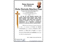 Doña Dorinda Sánchez Pose (22/08/2026)