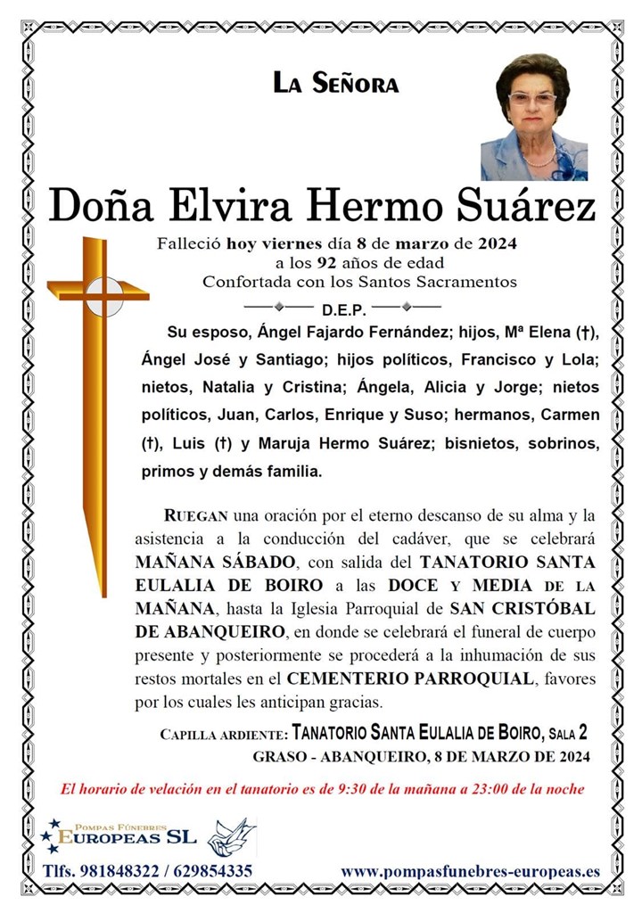 Doña Elvira Hermo Suárez