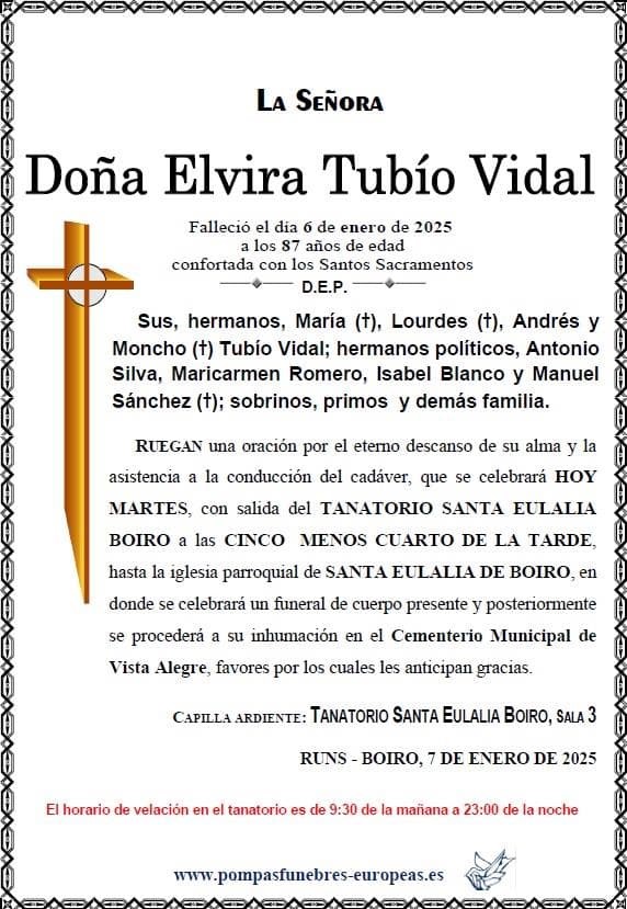 Doña Elvira Tubío Vidal