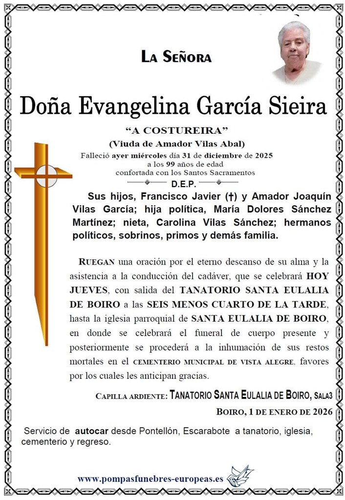 Foto secundaria Doña Evangelina García Sieira