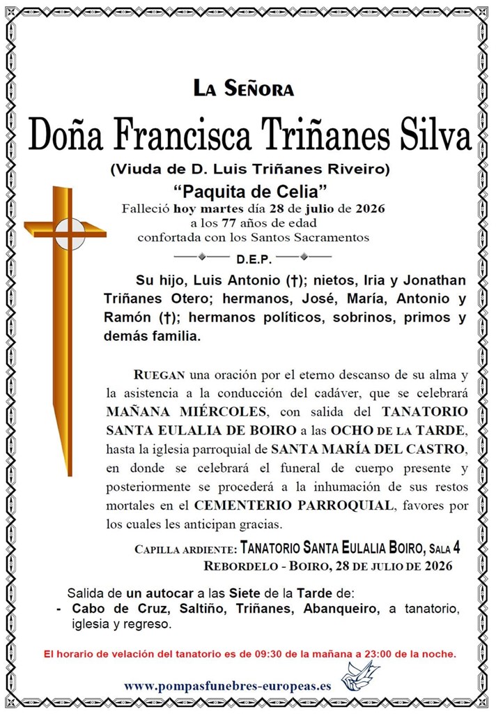 Foto secundaria Doña Francisca Triñanes Silva