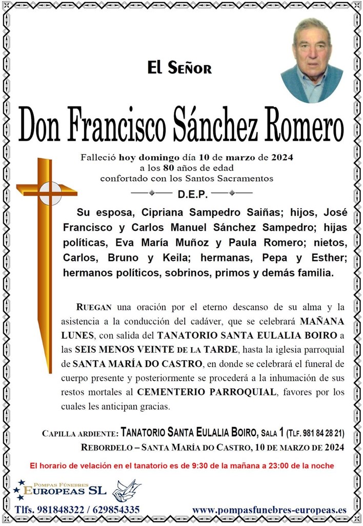 Doña Francisco Sánchez Romero