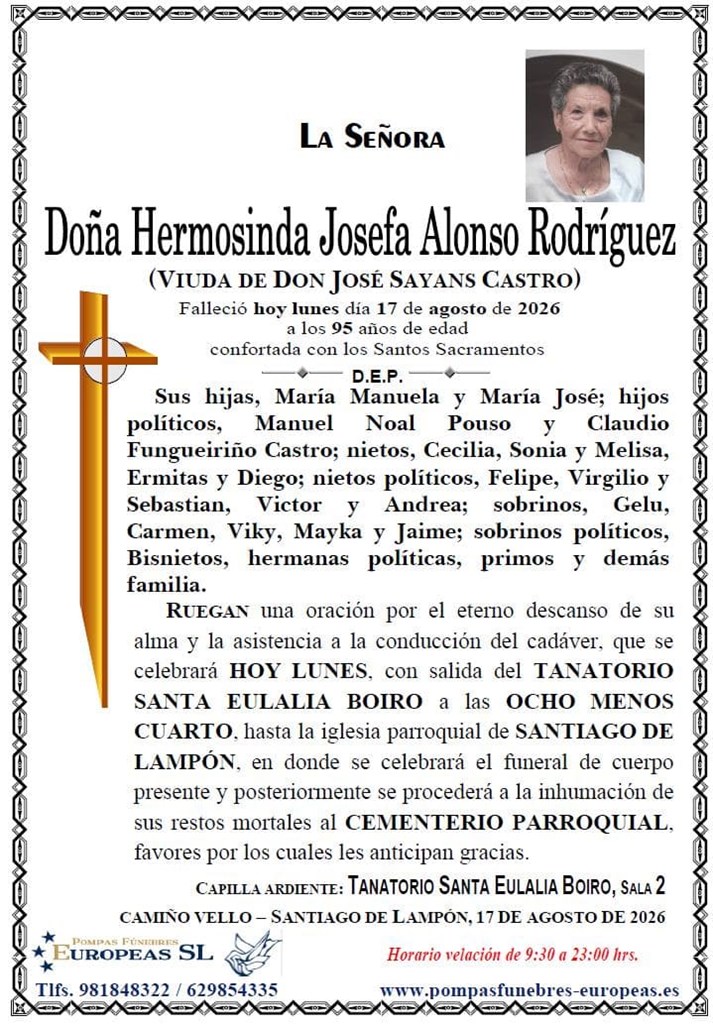 Foto 1 Doña Hermosinda Josefa Alonso Rodríguez