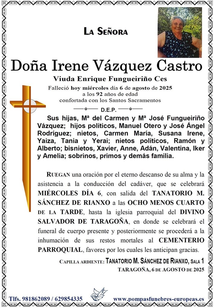 Foto principal Doña Irene Vázquez Castro