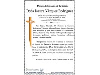 Doña Isaura Vázquez Rodríguez (27/12/2025)