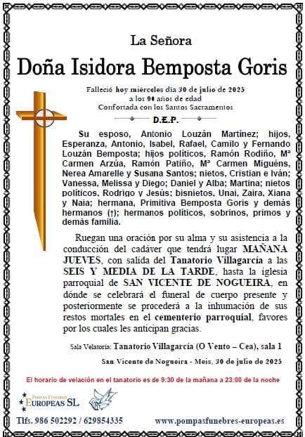 Foto principal Doña Isidora Bemposta Goris