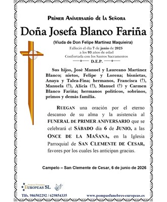 Doña Josefa Blanco Fariña (06/06/2026)