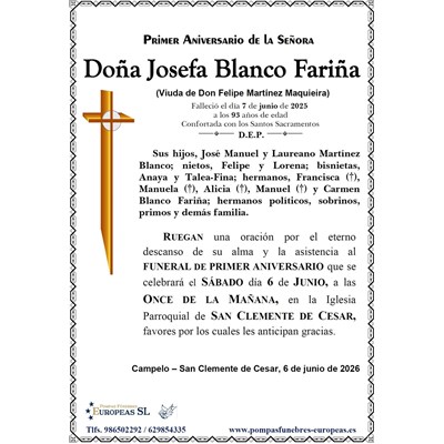 Doña Josefa Blanco Fariña (06/06/2026)