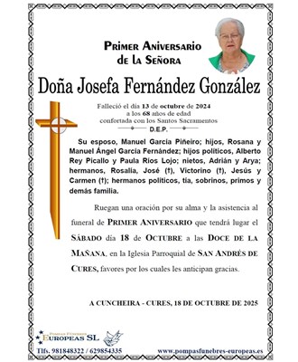 Doña Josefa Fernández González (18/10/2025)