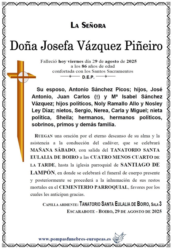 Foto principal Doña Josefa Vázquez Piñeiro 