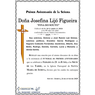 Doña Josefina Lijó Figueira (21/06/2025)