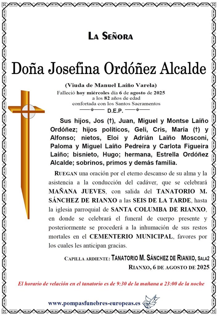 Foto principal Doña Josefina Ordóñez Alcalde
