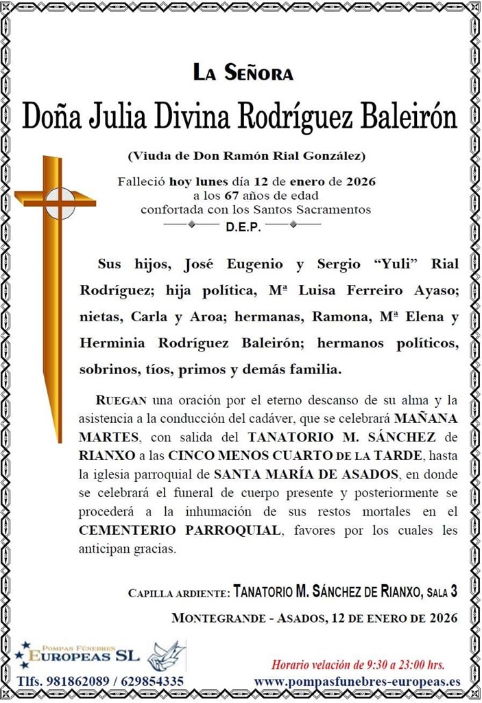 Foto secundaria Doña Julia Divina Rodríguez Baleirón