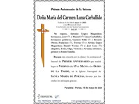 Doña Mª del Carmen Luna Carballido (15/05/2026)
