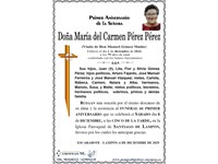 Doña Mª del Carmen Pérez Pérez (06/12/2025)