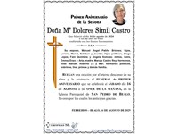 Doña Mª Dolores Simil Castro (16/08/2025)