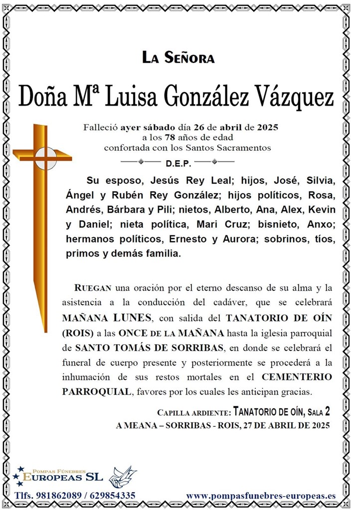 Doña Mª Luisa González Vázquez