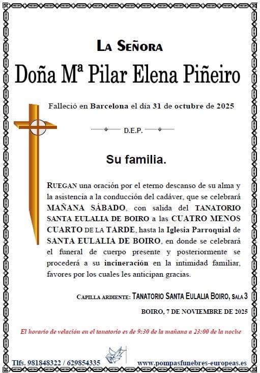 Doña Mª Pilar Elena Piñeiro