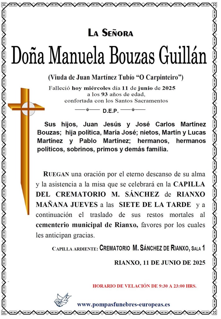 Foto principal Doña Manuela Bouzas Guillán