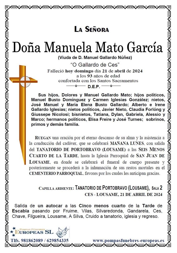 Doña Manuela Mato García