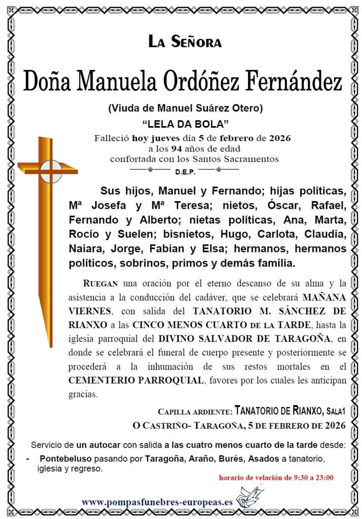 Foto secundaria Doña Manuela Ordóñez Fernández