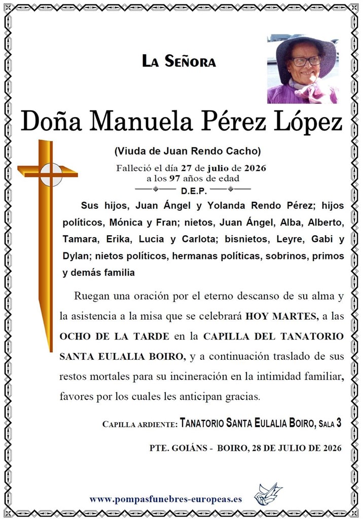 Doña Manuela Pérez López