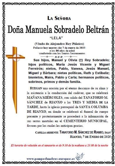 Foto secundaria Doña Manuela Sobradelo Beltrán