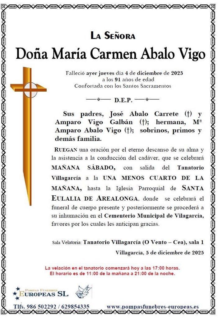 Doña María Carmen Abalo Vigo
