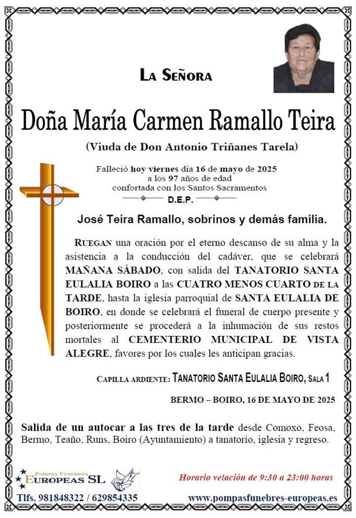 Foto principal Doña María Carmen Ramallo Teira