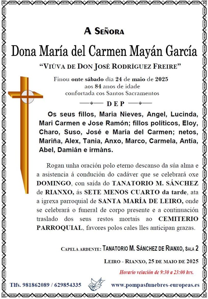 Foto 1 Doña María del Carmen Mayán García