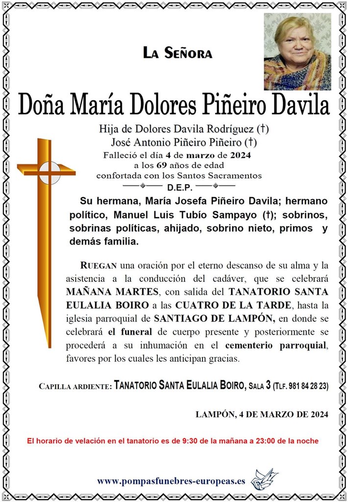 Doña María Dolores Piñeiro Davila