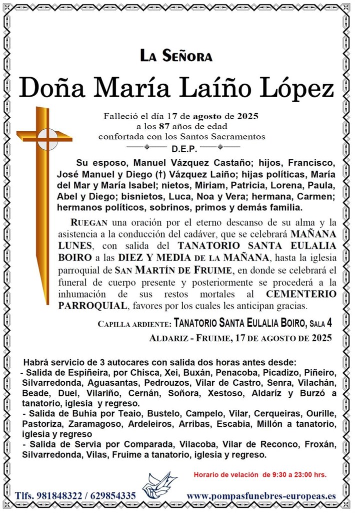 Foto principal Doña María Laíño López