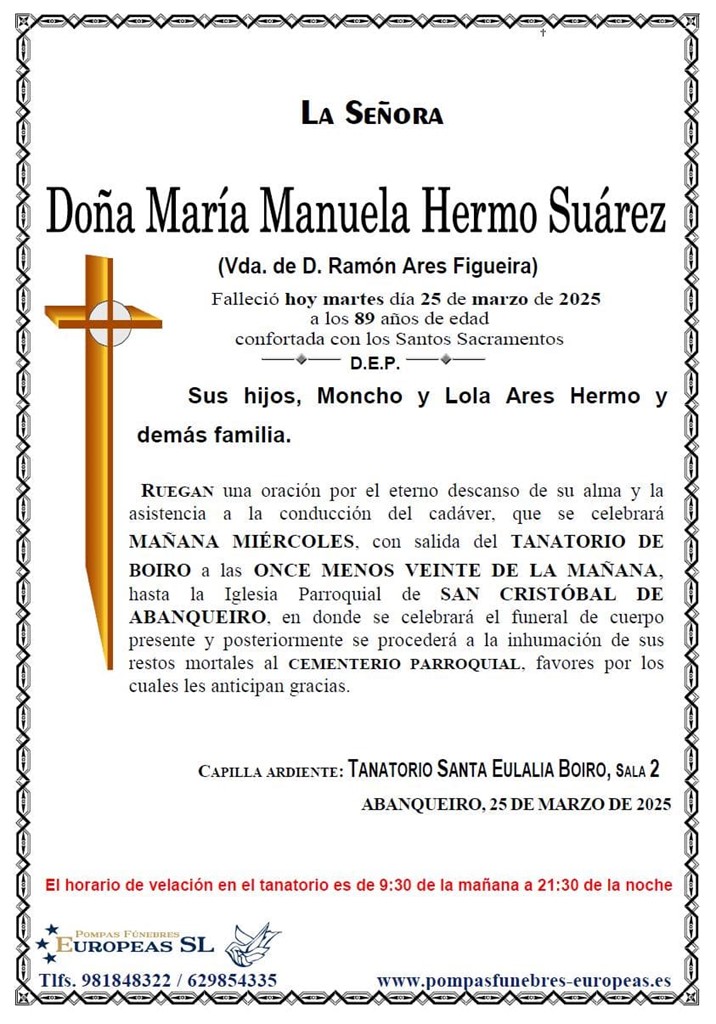 Foto secundaria Doña María Manuela Hermo Suárez