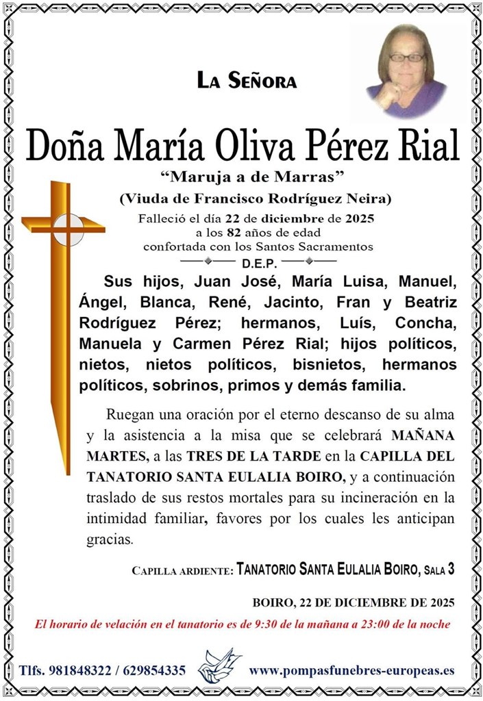 Foto 1 Doña María Oliva Pérez Rial
